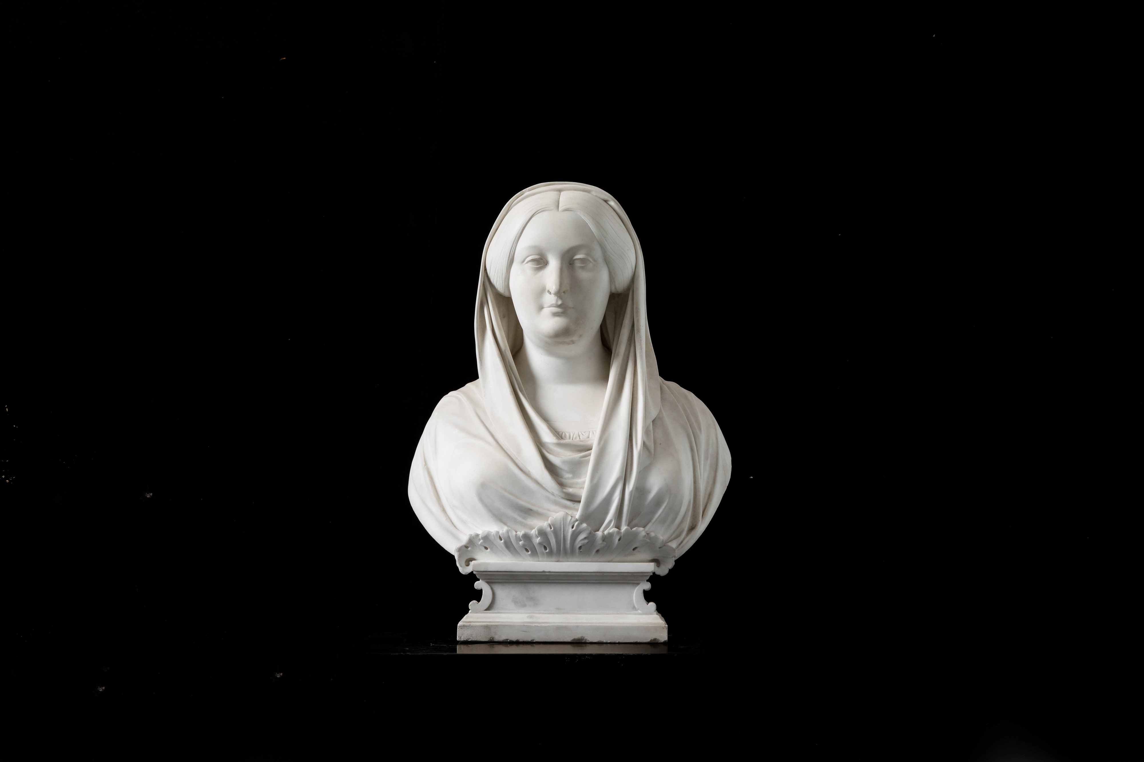 Pietro Tenerani, Ritratto della principessa Zenaide Laetitia Julie Bonaparte, marmo bianco di Car...