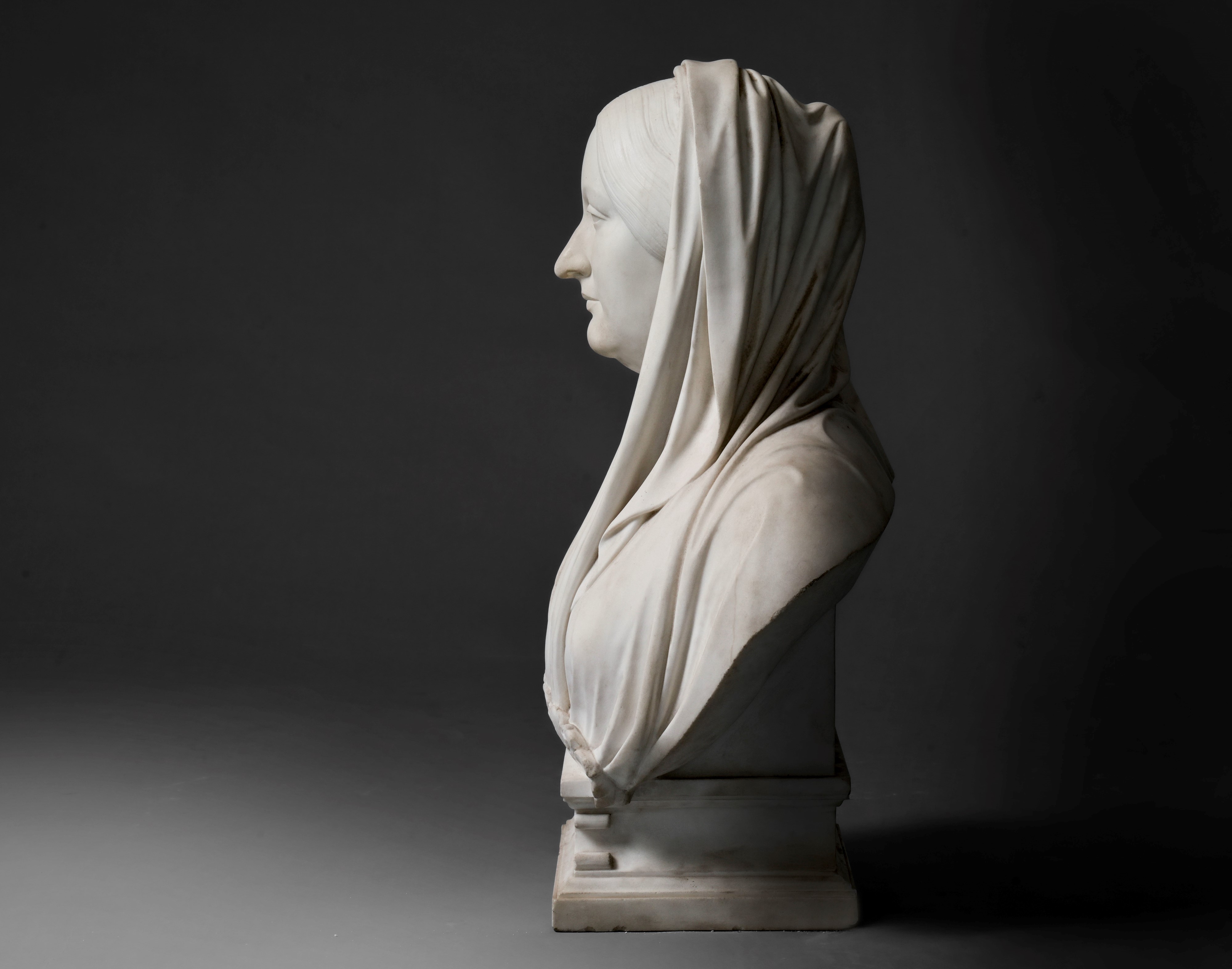 Pietro Tenerani, Ritratto della principessa Zenaide Laetitia Julie Bonaparte, marmo bianco di Car...