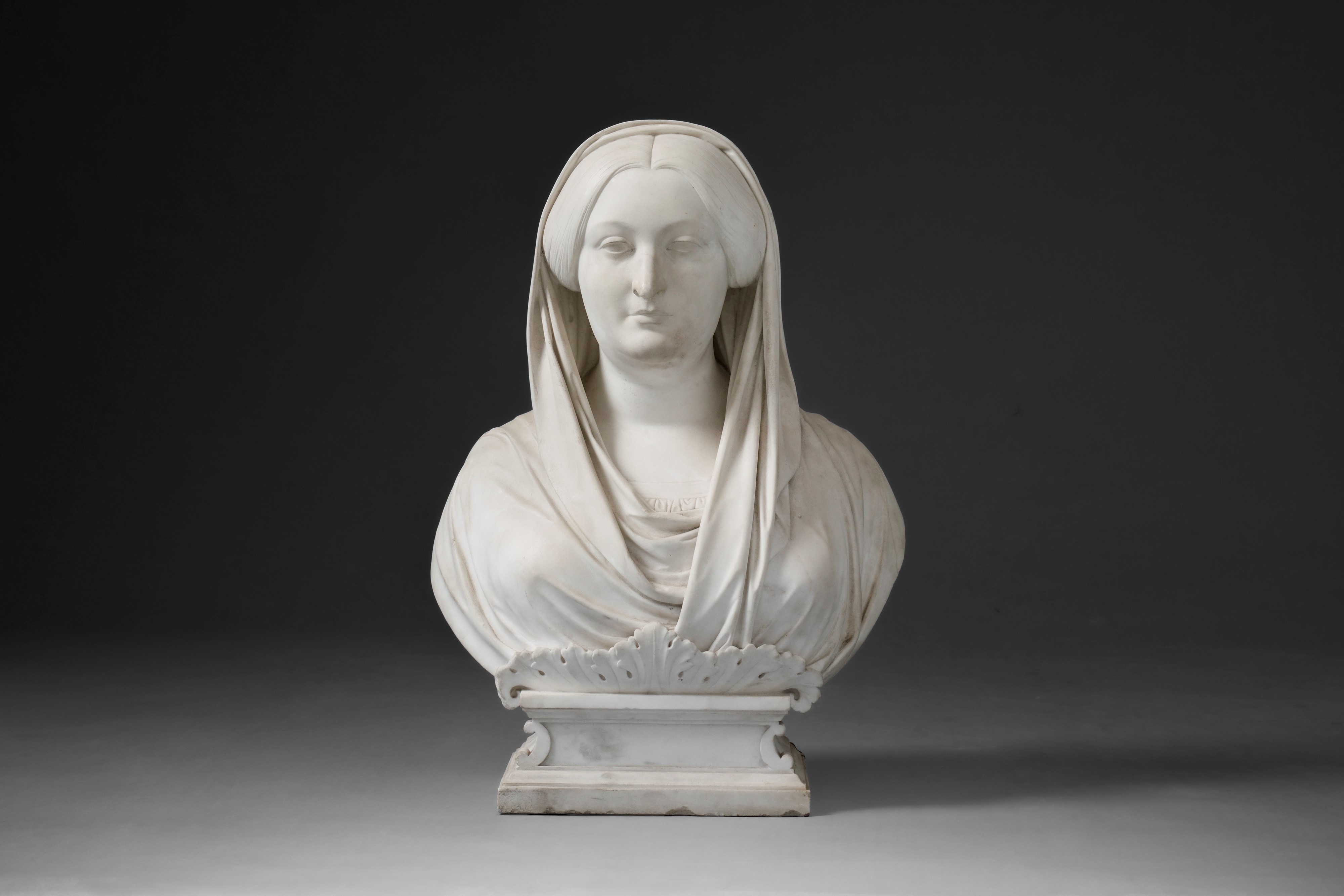 Pietro Tenerani, Ritratto della principessa Zenaide Laetitia Julie Bonaparte, marmo bianco di Car...