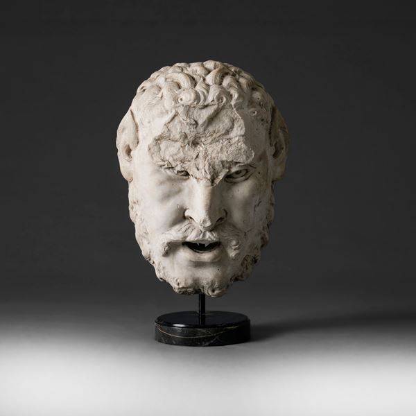 Mascherone raffigurante satiro. Arte rinascimentale italiana, XVI secolo