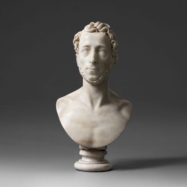 P. Marchesi (attr.), marble bust, Italy, 1800s