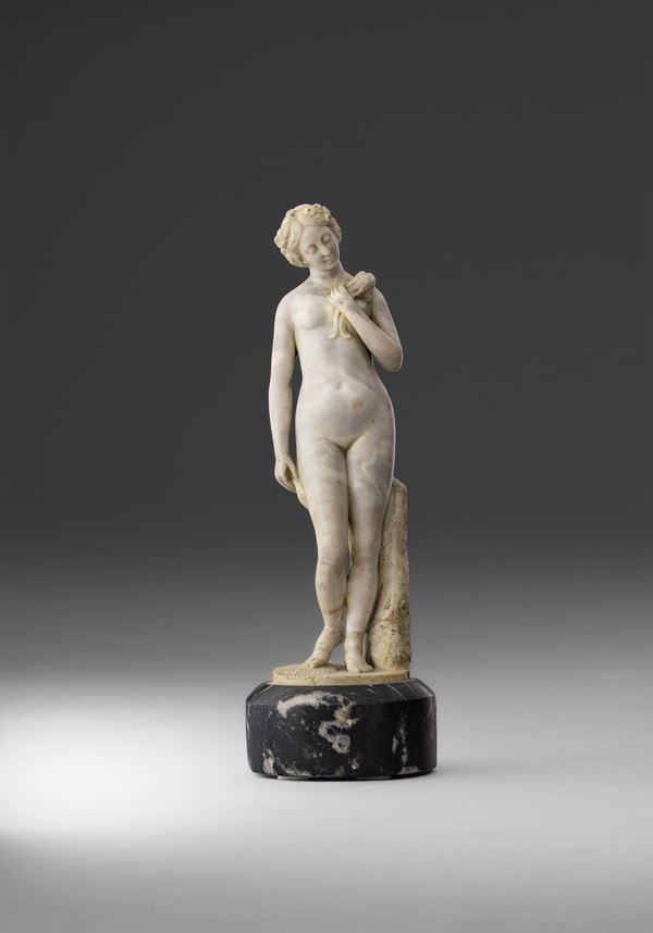 Figura allegorica (Flora?). Arte tardo manierista del XVI-XVII secolo, probabile scuola di Fontainebleau