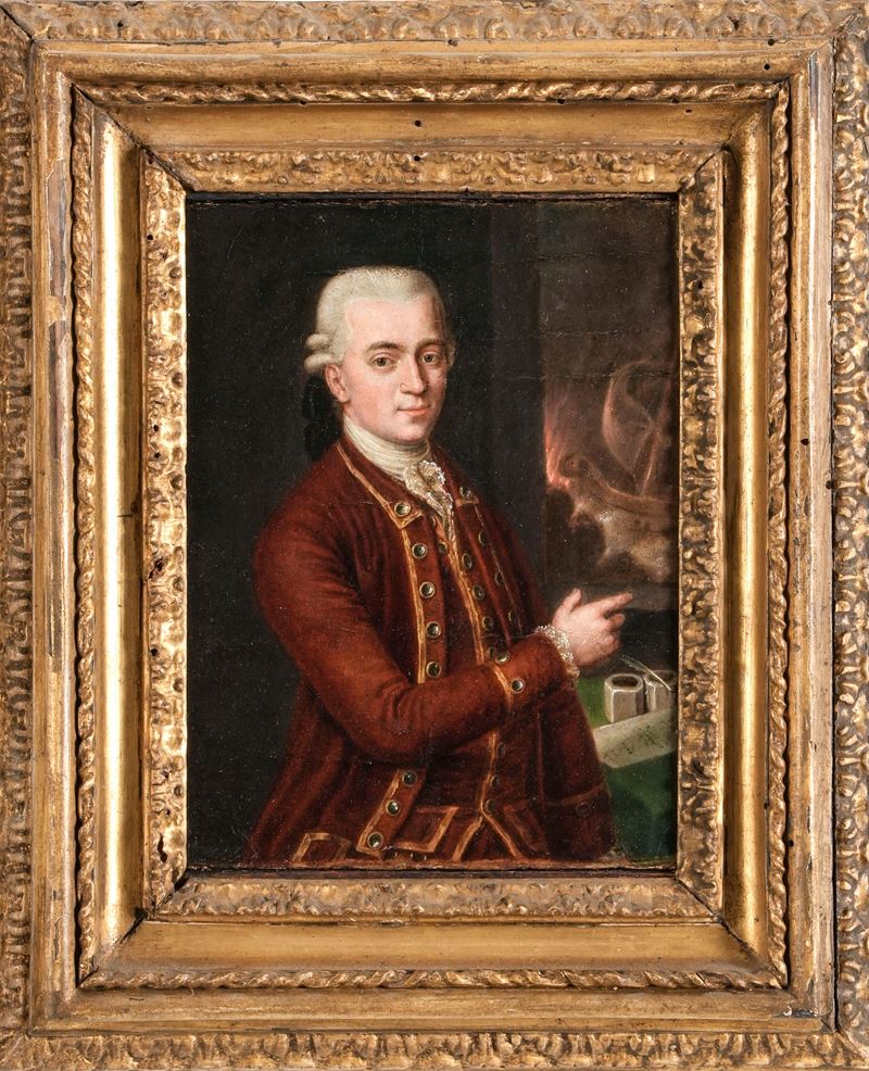 Sebastiano Ceccarini : S. Ceccarini, Portrait of a gentleman  - Auction Professor Ferdinando Cappelletti's Fine Art Collection - Cambi Casa d'Aste