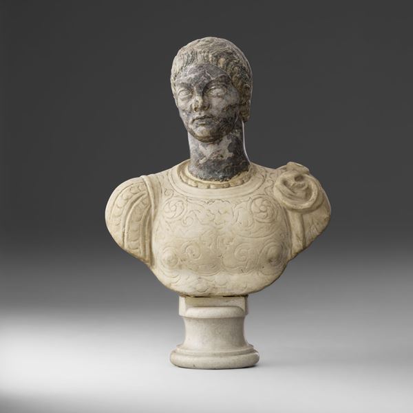 Busto loricato di imperatore (Costantino?). Arte rinascimentale del XVI secolo
