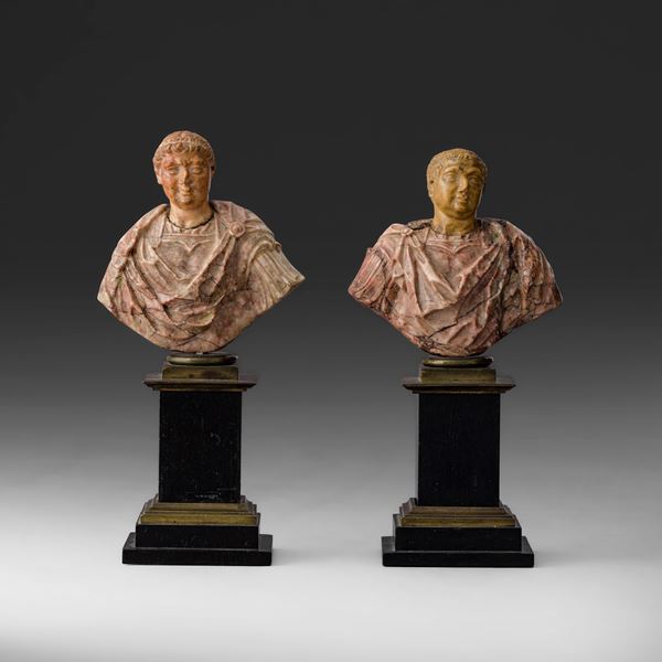 Due busti di Imperatori. Arte italiana del XVII secolo