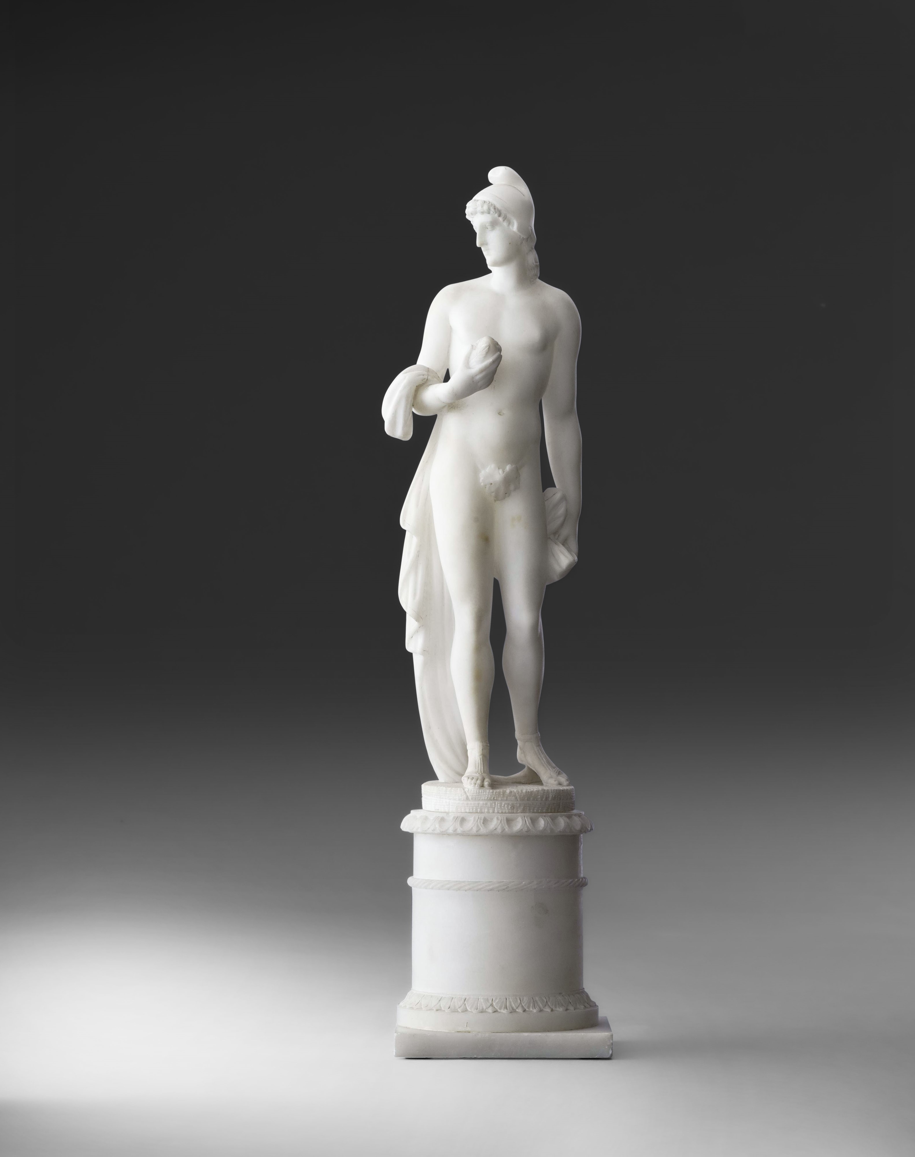Autore non identificato, Paride - Scultura in alabastro, XIX secolo, Arte neoclassica italiana (T...