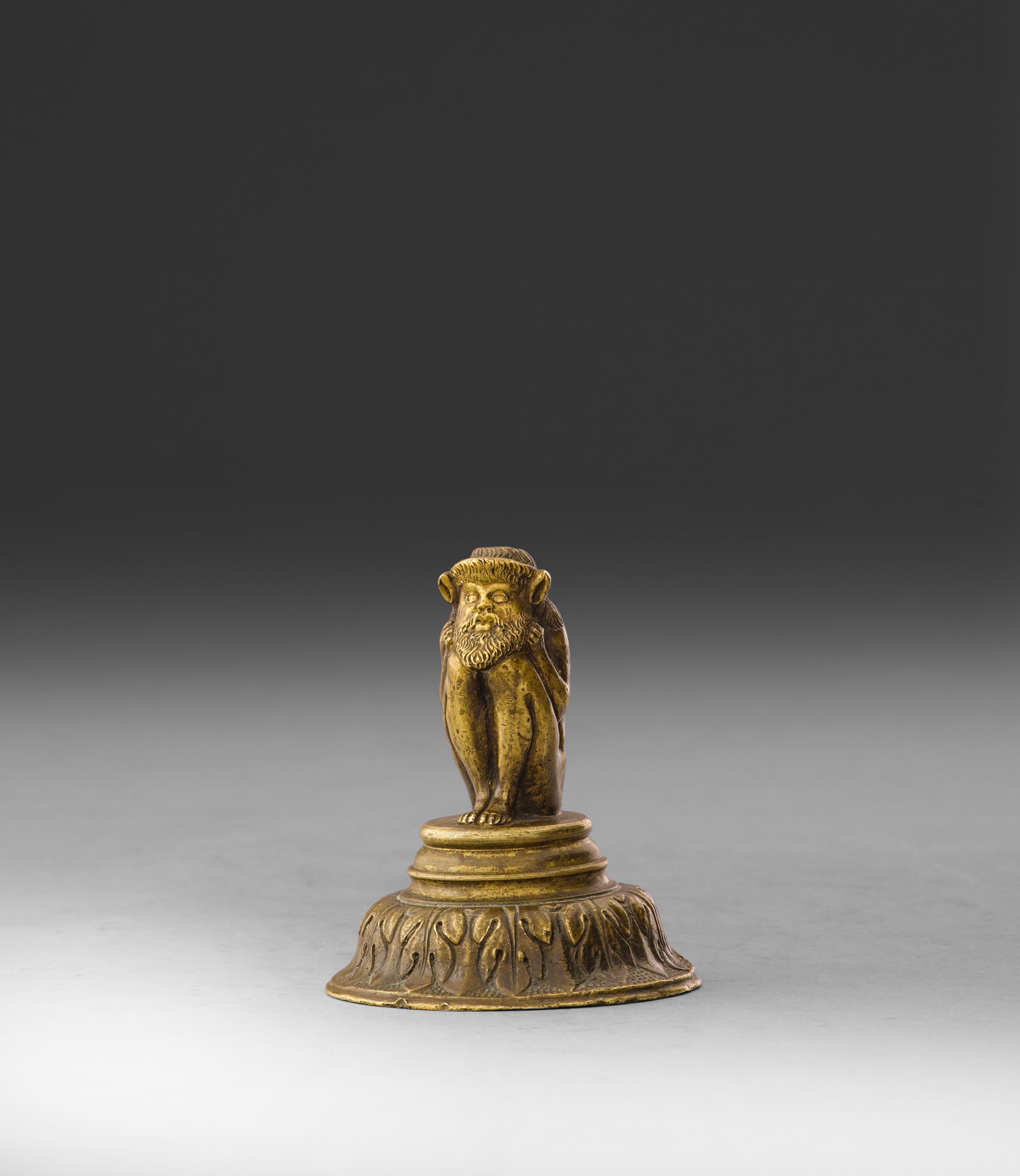 Fonditore del XVIII-XIX secolo, Figura di fanciullo con maschera, bronzo fuso e patinato