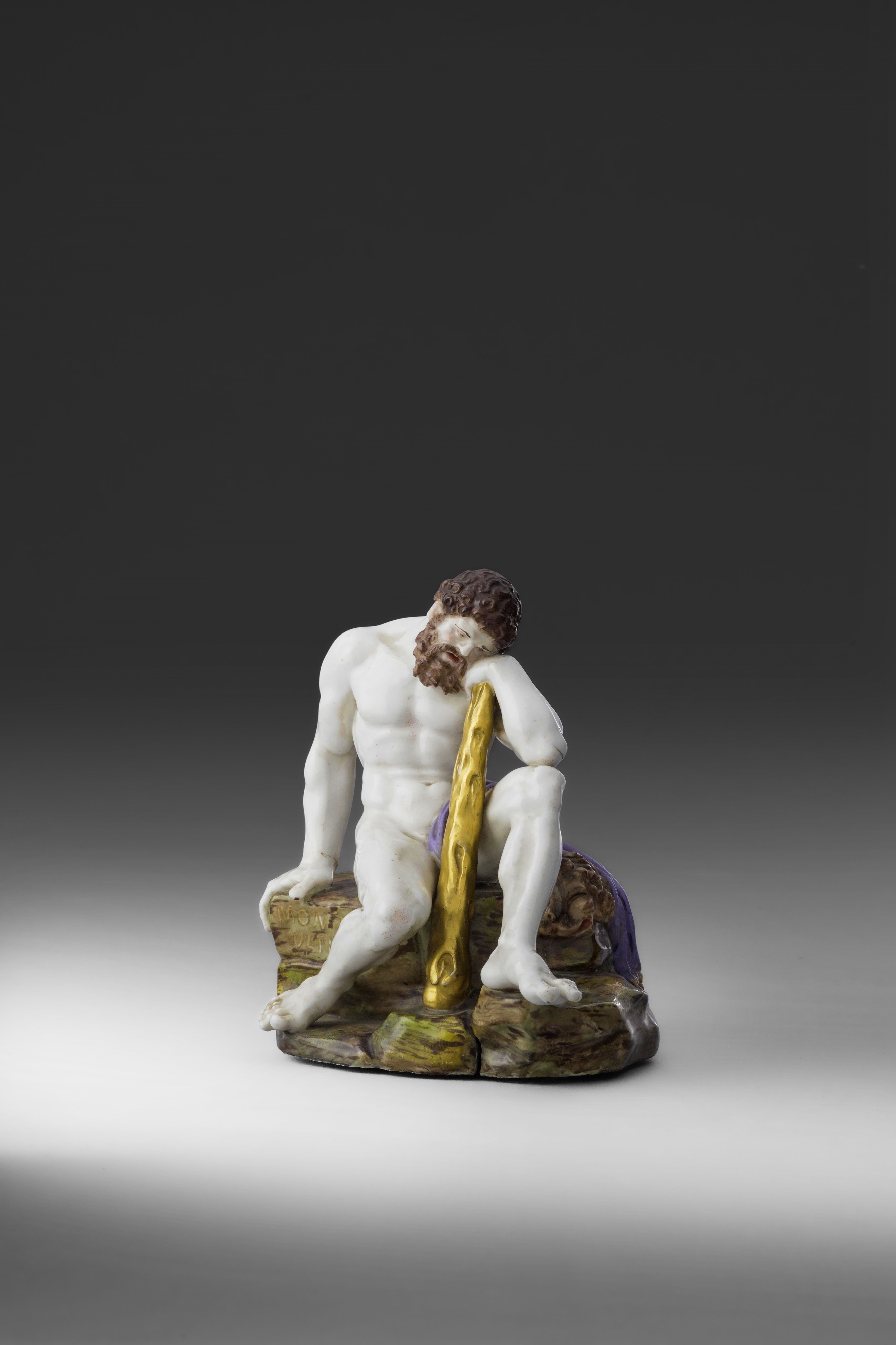 Porcellana della Real Fabbrica Ferdinandea, Figura di Ercole, Napoli, 1780-1795 circa