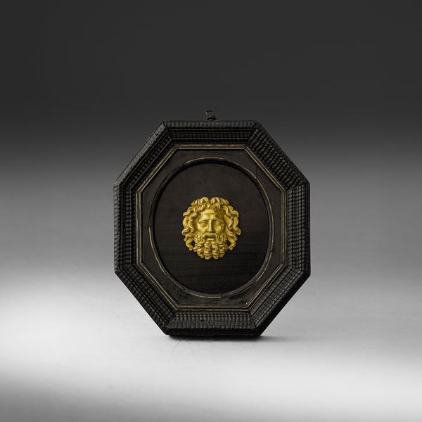 Testa di Zeus entro cornice 'alla fiamminga'. Arte del XVII- XVIII secolo