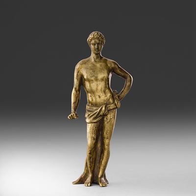 Fonditore del XVIII secolo, Figura virile (Apollo), bronzo fuso