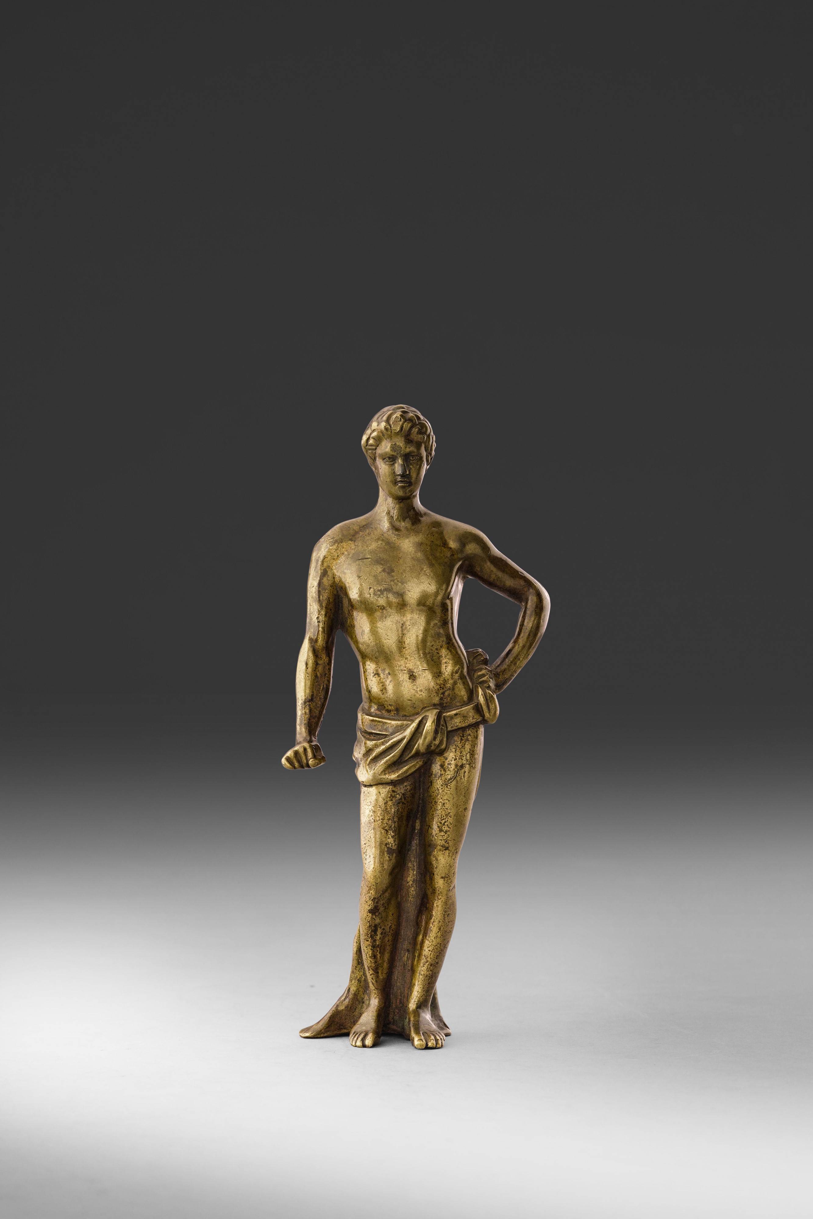 Fonditore del XVIII secolo, Figura virile (Apollo), bronzo fuso