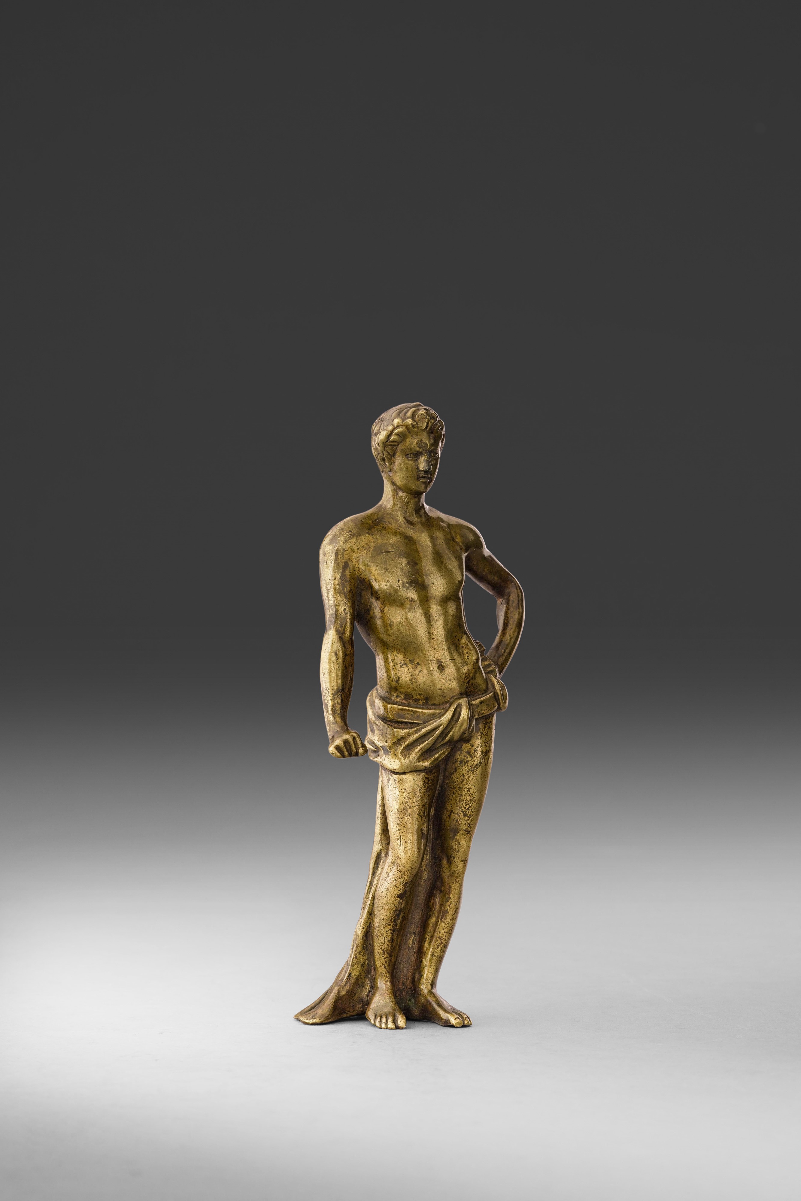 Fonditore del XVIII secolo, Figura virile (Apollo), bronzo fuso