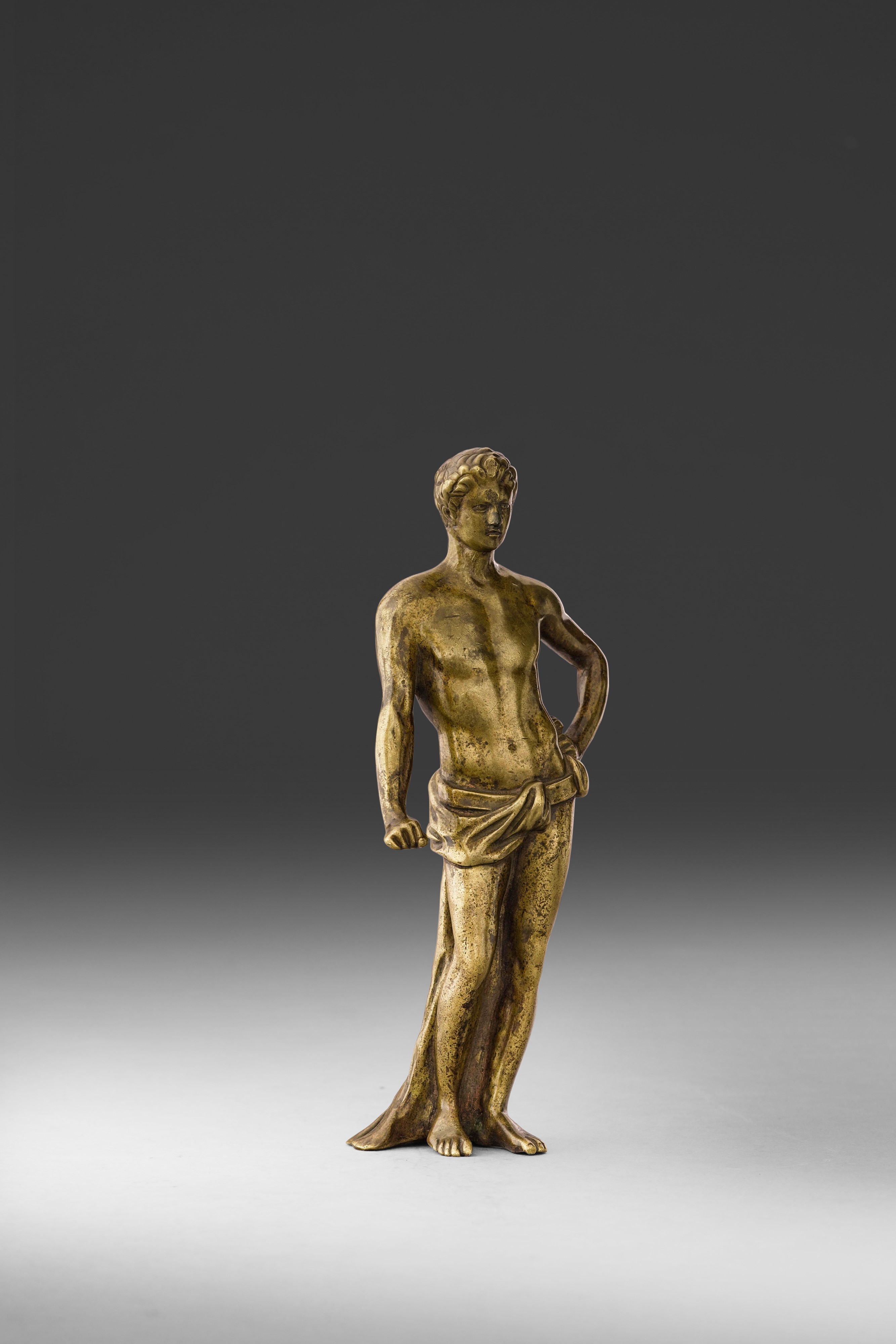 Fonditore del XVIII secolo, Figura virile (Apollo), bronzo fuso