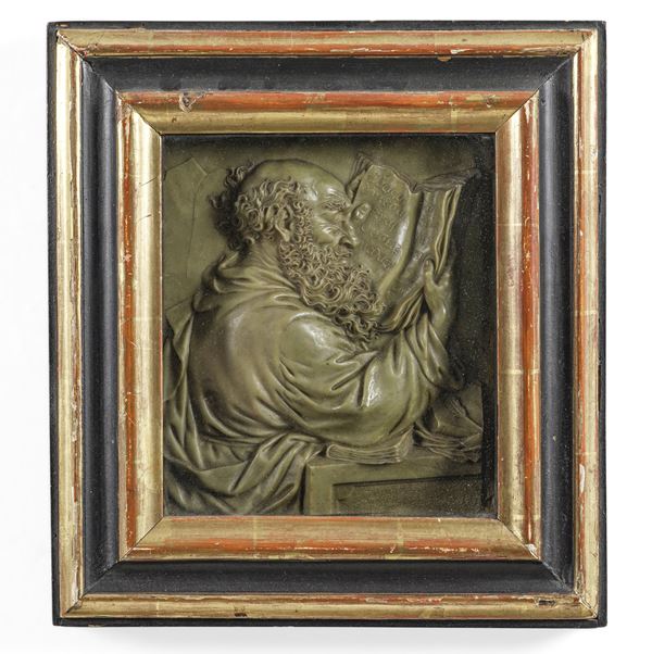 Wax relief of a philosopher, circle of L. Posh, 1700s