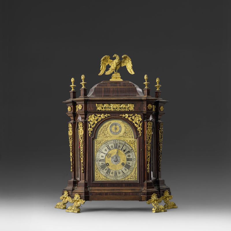 Roman pendulum clock. Bronze and copper, Rome, mid 1600s  - Auction Professor Ferdinando Cappelletti's Fine Art Collection - Cambi Casa d'Aste