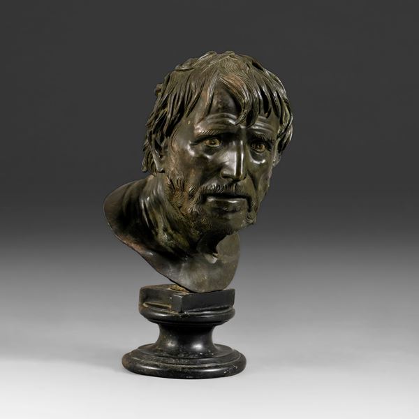 Pseudo Seneca, bronze, Naples, 18/1900s