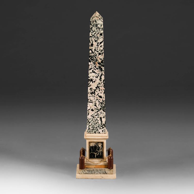 Importante modello di obelisco. Arte del "Grand Tour", Roma, XIX secolo  - Asta La Raccolta di Arti Antiche del Professore Ferdinando Cappelletti - Cambi Casa d'Aste