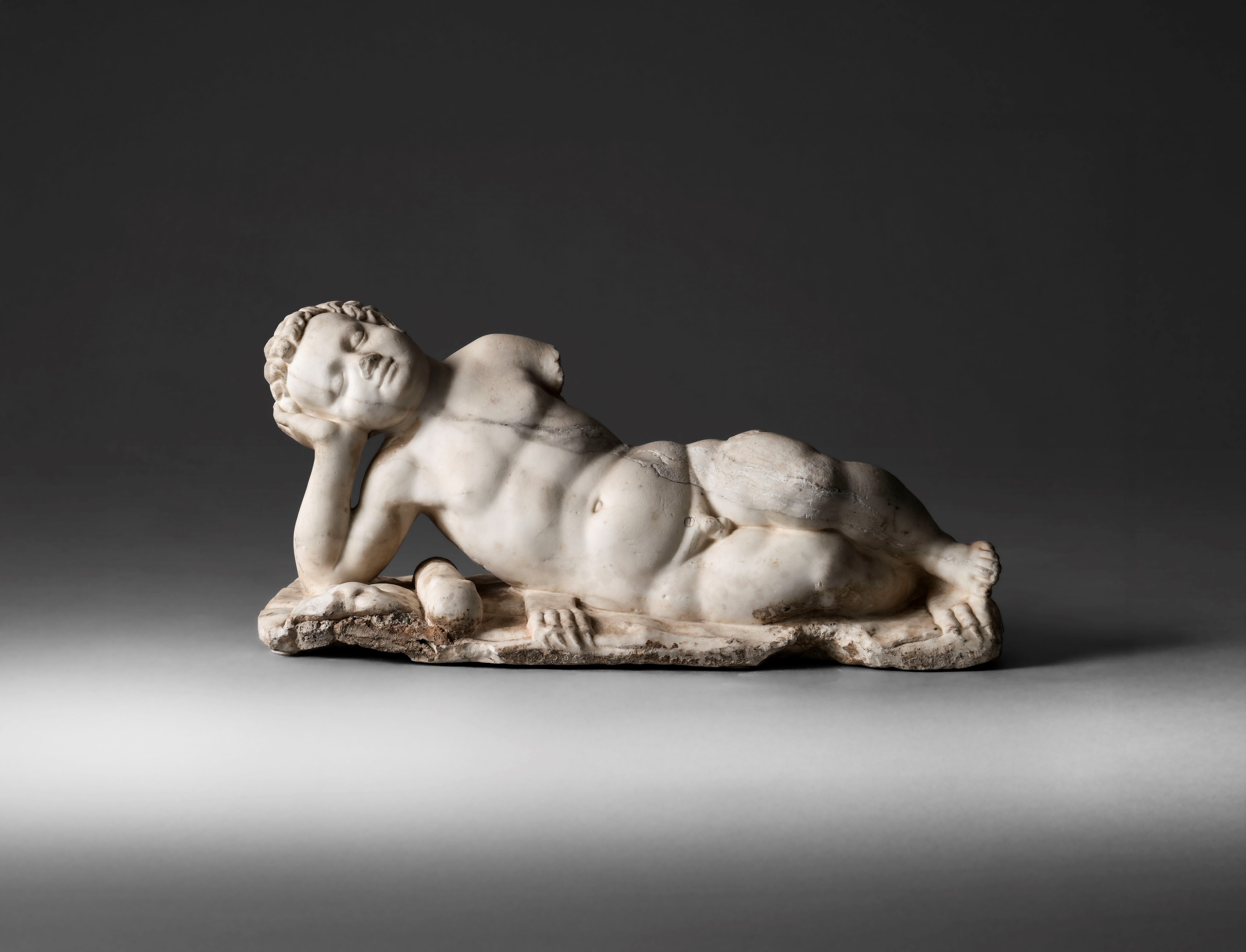 Autore Ignoto, Scultura di Ercole fanciullo in marmo bianco, XVI secolo
