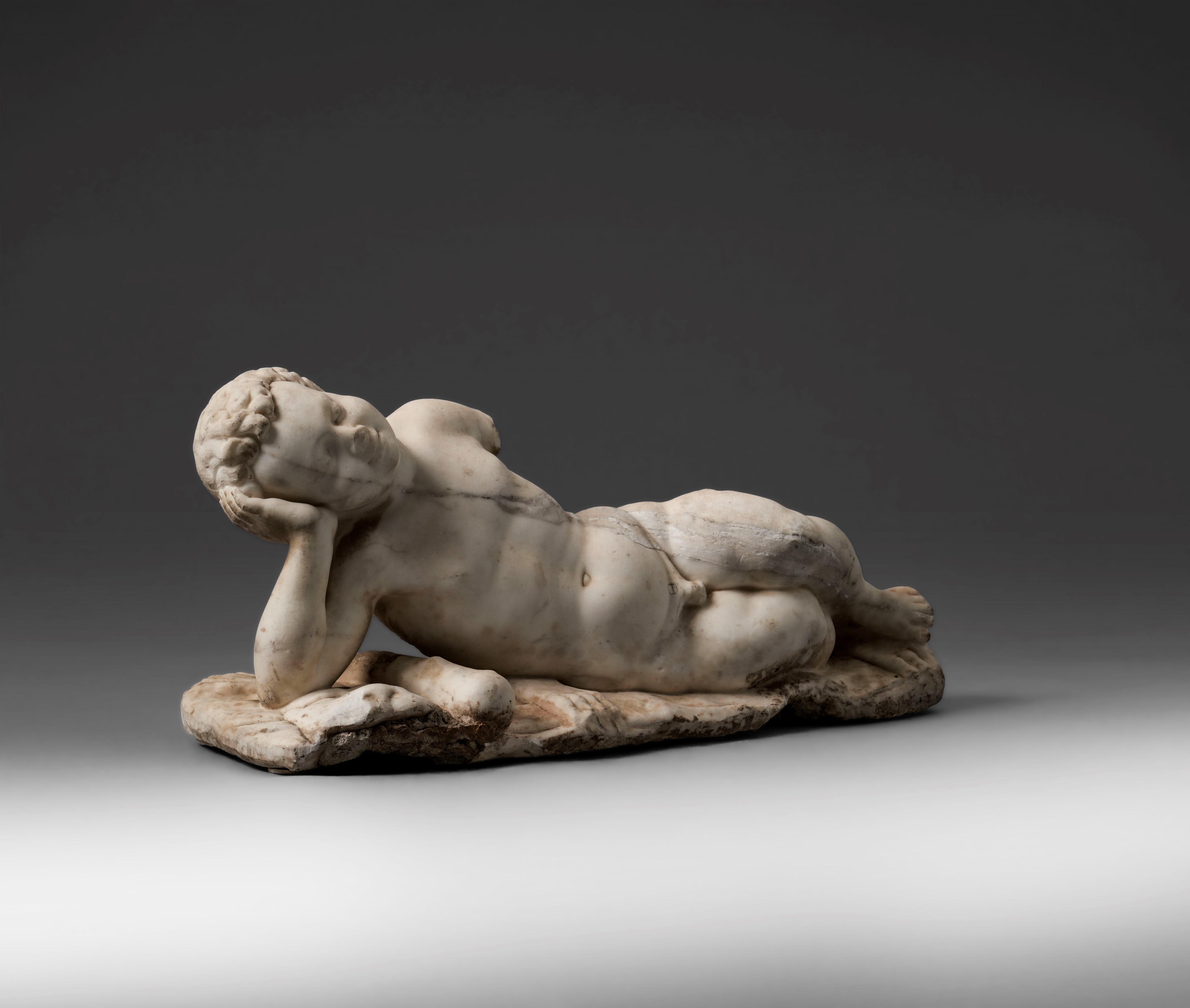 Autore Ignoto, Scultura di Ercole fanciullo in marmo bianco, XVI secolo