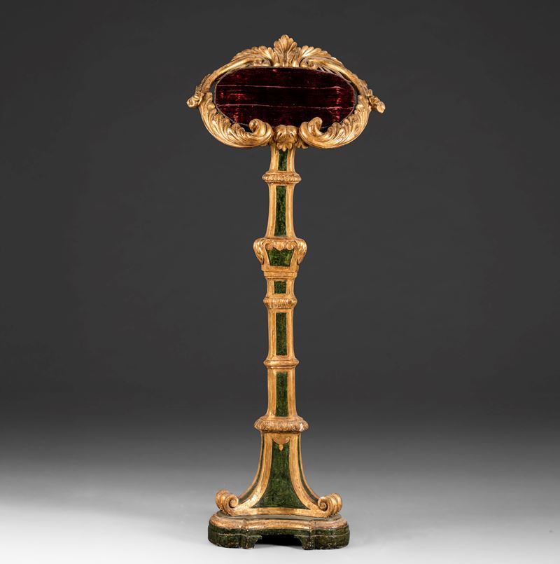 Leggio. Ebanisteria barocca del XVIII secolo  - Asta La Raccolta di Arti Antiche del Professore Ferdinando Cappelletti - Cambi Casa d'Aste