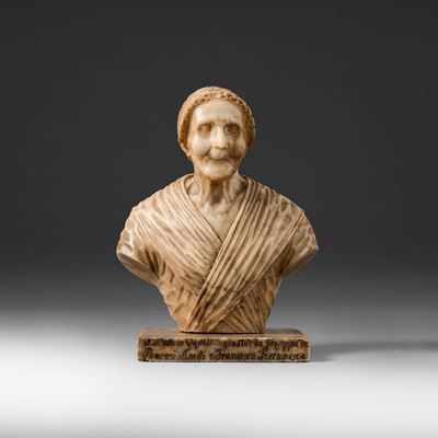 Autore Ignoto, Busto muliebre in marmo bianco, Italia, XIX secolo