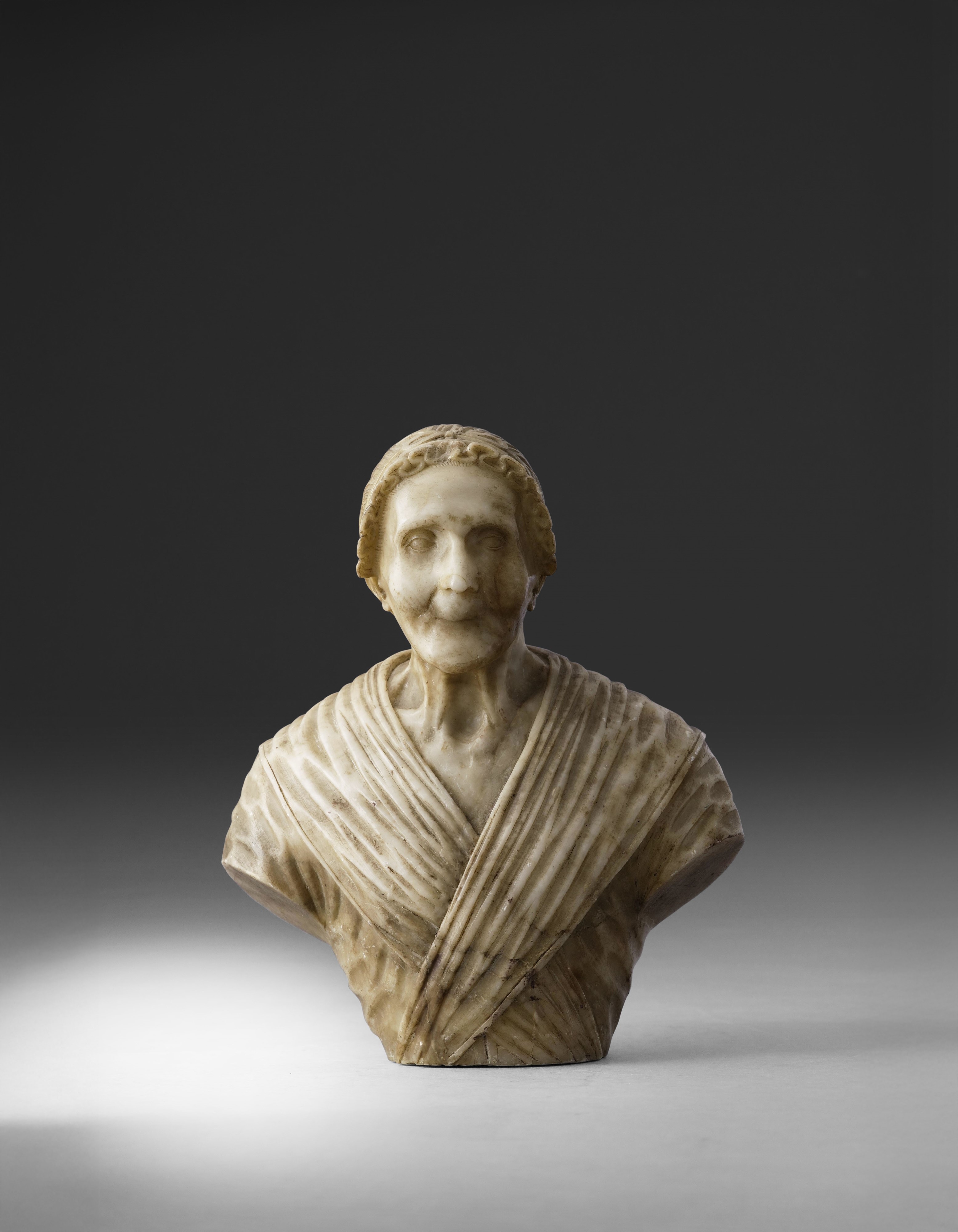 Autore Ignoto, Busto muliebre in marmo bianco, Italia, XIX secolo