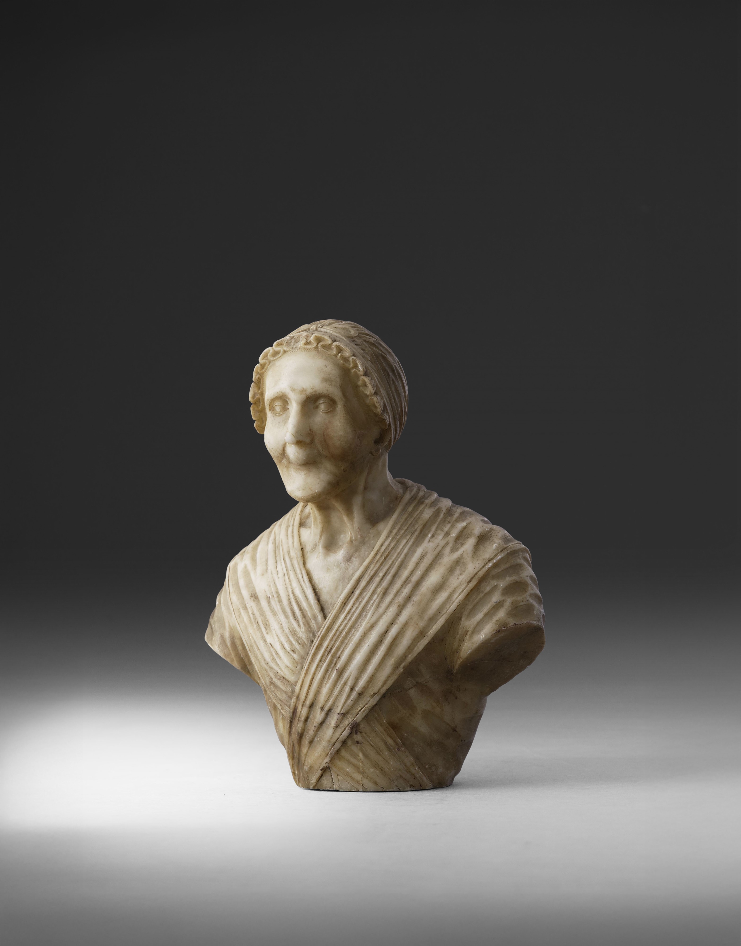 Autore Ignoto, Busto muliebre in marmo bianco, Italia, XIX secolo