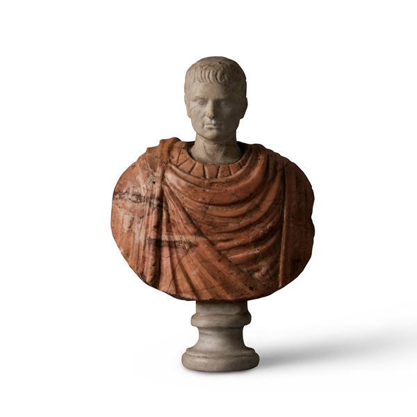 Busto virile (Ottaviano Augusto?). Lapicida del XIX-XX secolo