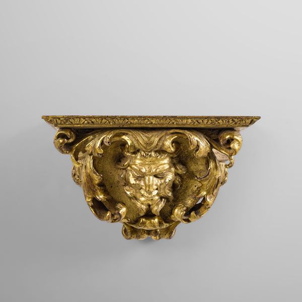 Mensola con satiro intagliato. Italia XVIII secolo