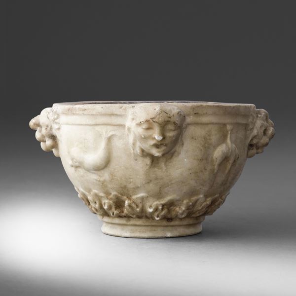 Marble mortar, Italy, 17/1800s