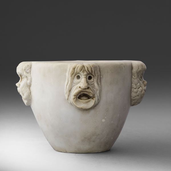 Neoclassical marble mortar, Italy, 1800s