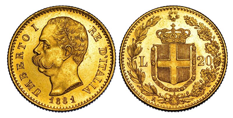 REGNO D'ITALIA. UMBERTO I DI SAVOIA, 1878-1900. 20 Lire 1881.  - Asta Numismatica - Cambi Casa d'Aste