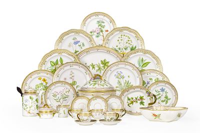 Servizio da Tavola “flora Danica” Danimarca, Manifattura Royal Copenhagen, XX Secolo