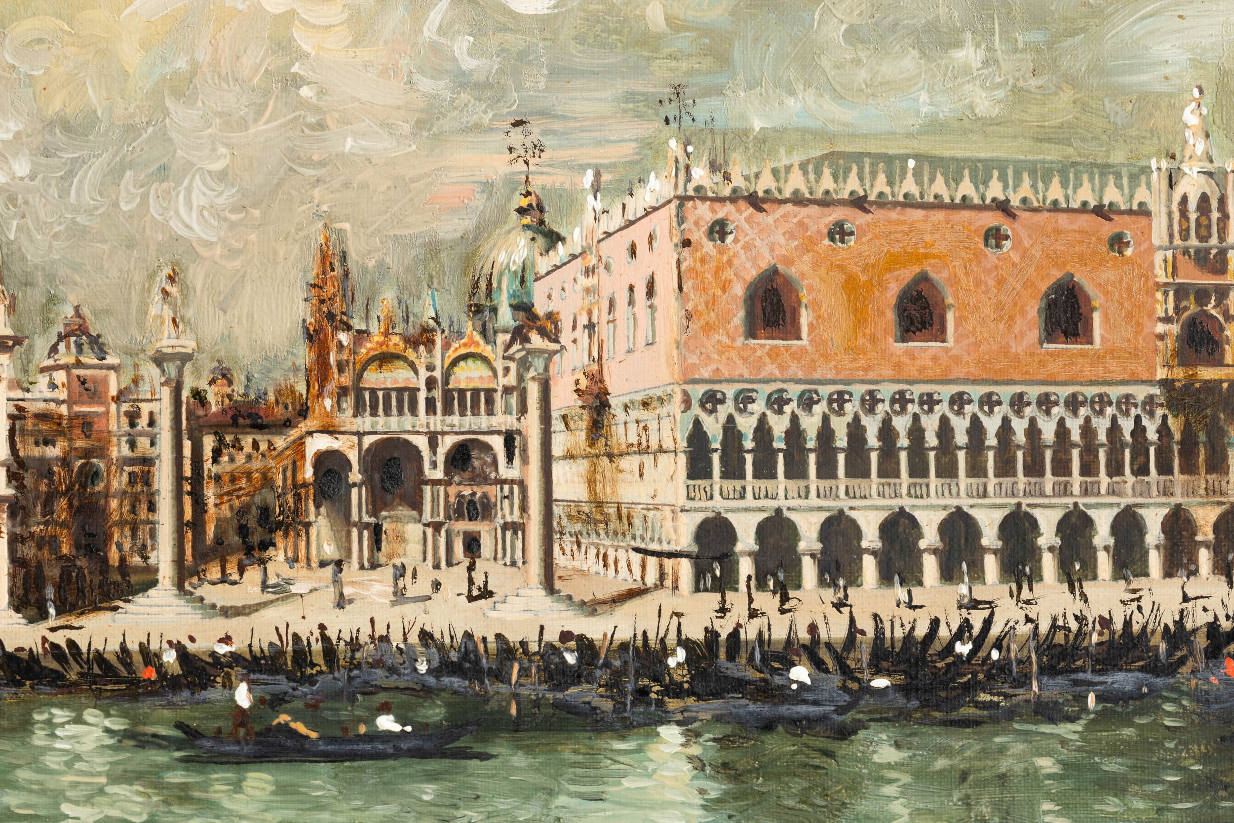 Giorgio De Chirico - Venezia - Palazzo Ducale, olio su tela