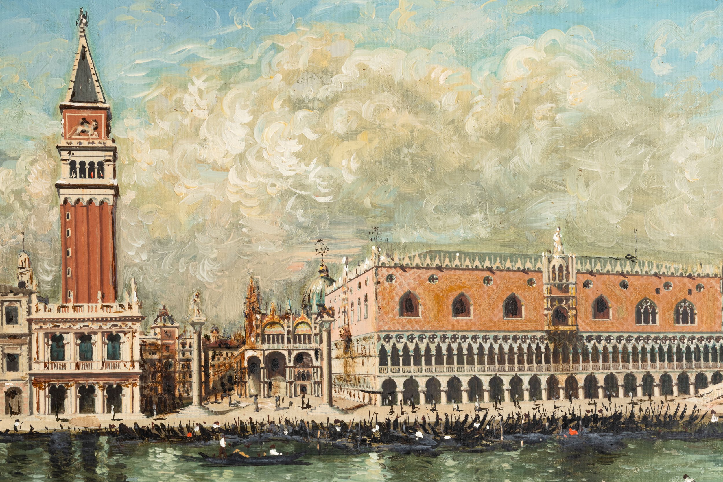 Giorgio De Chirico - Venezia - Palazzo Ducale, olio su tela