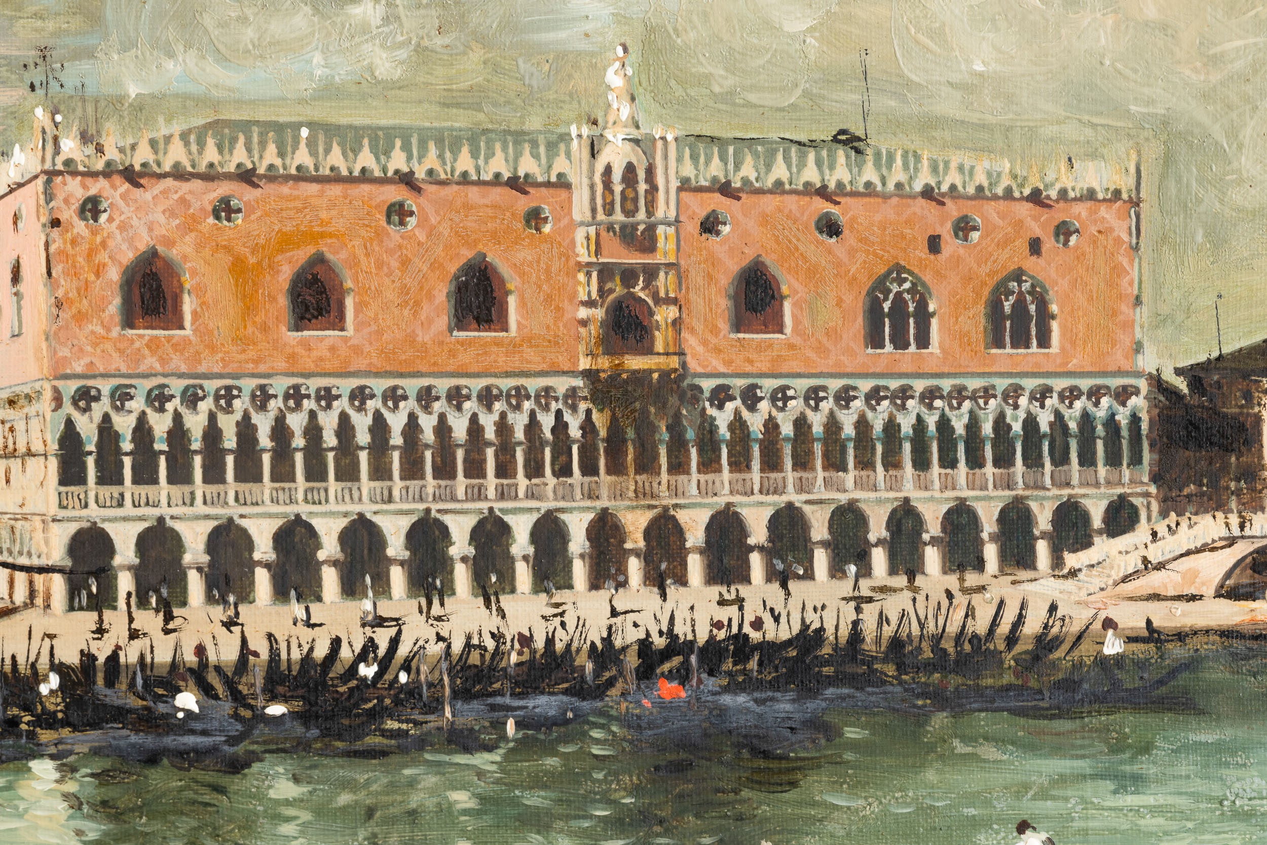 Giorgio De Chirico - Venezia - Palazzo Ducale, olio su tela