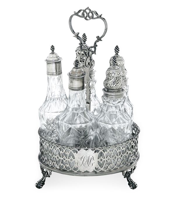 Cruette. Londra, 1770. Argentiere Jabets Daniel & James Mince