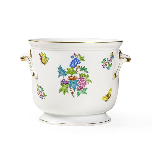 Rinfrescatoio per bottiglie "Queen Victoria" Ungheria, Manifattura Herend, fine del XX secolo