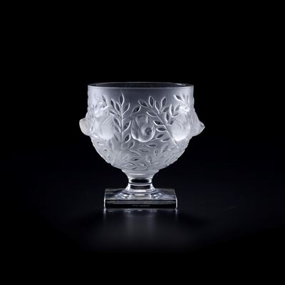 Manifattura Lalique (Francia), Vaso “Elisabeth” in cristallo inciso
