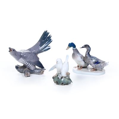 Royal Copenhagen, Tre figure di volatili, porcellana