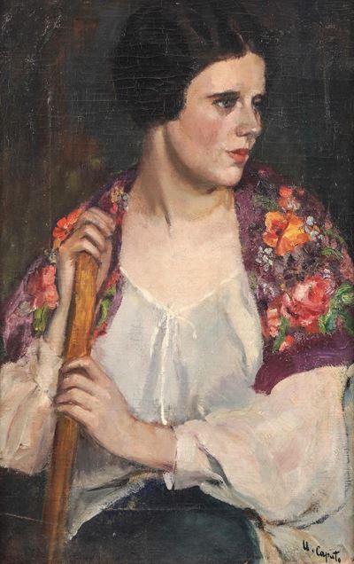 Figura femminile, olio su tela