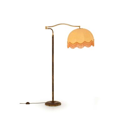 Piantana in ottone con paralume, Dimensioni cm 46x88x143