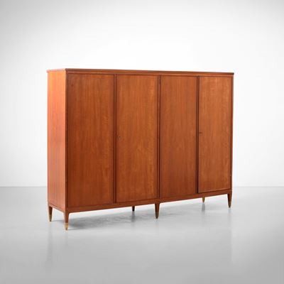 Armadio mobile contenitore, legno impiallacciato, 1950 ca.