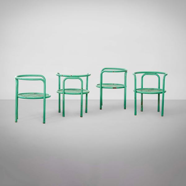 Gae Aulenti - Quattro sedie della serie Locus Solus