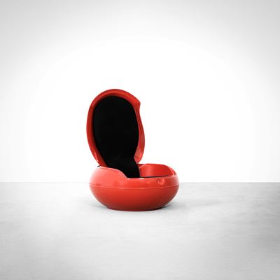 Poltrona modello Garden Egg, plastica e tessuto, 1968