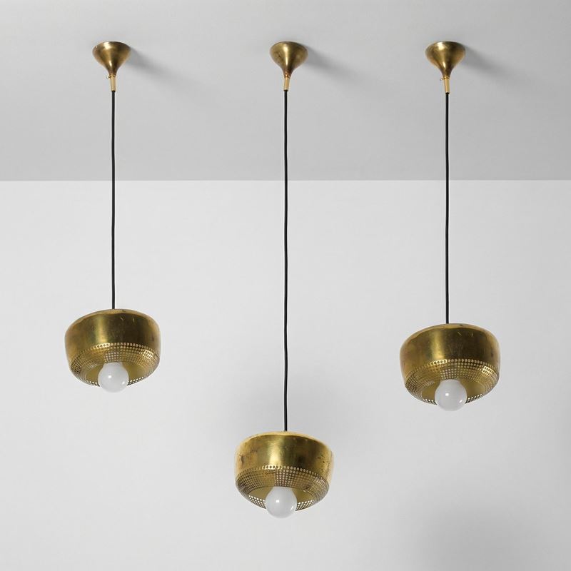 Tre lampade a sospensione  - Asta Arredi del XX secolo - Cambi Casa d'Aste