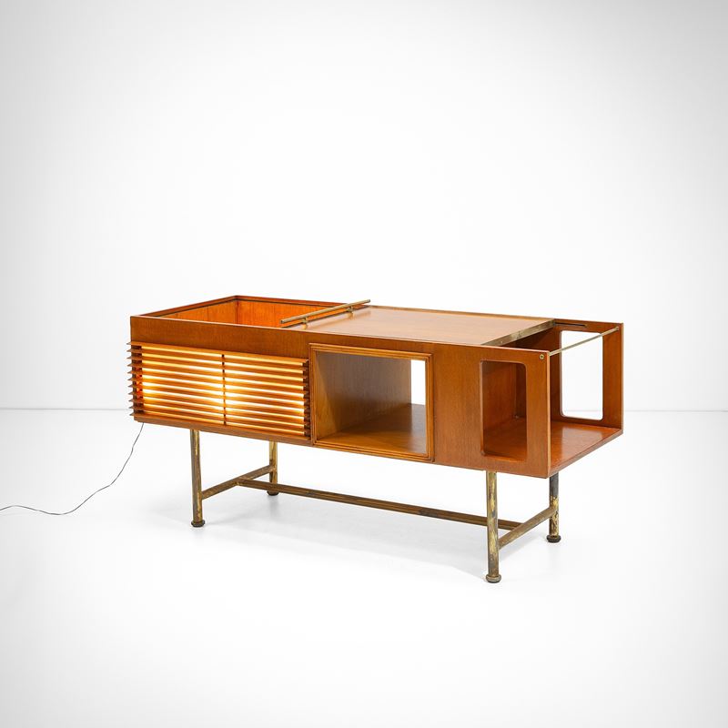 Giglio Tarone e Sandro Bigliani : Mobile bar luminoso  - Asta Design - Cambi Casa d'Aste