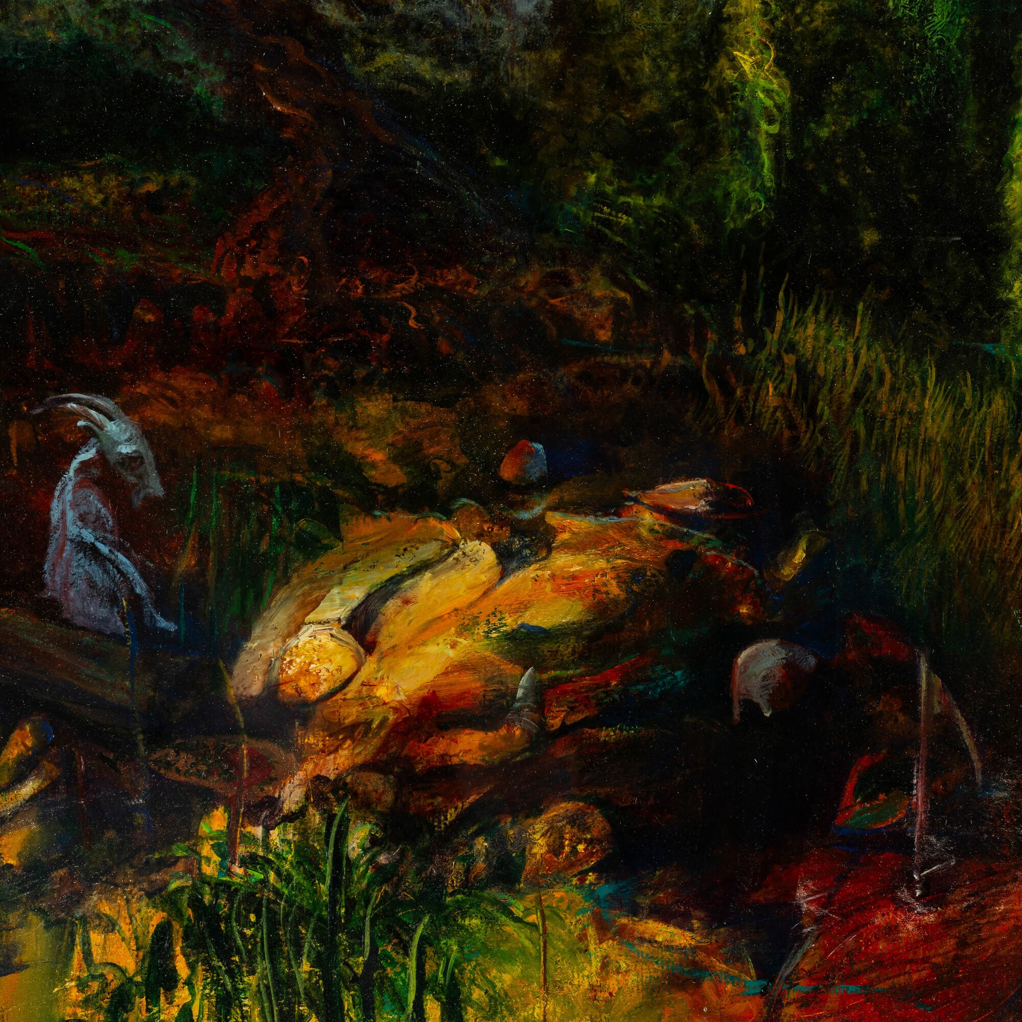 Robert Carroll - King of the Mountain, olio su tela