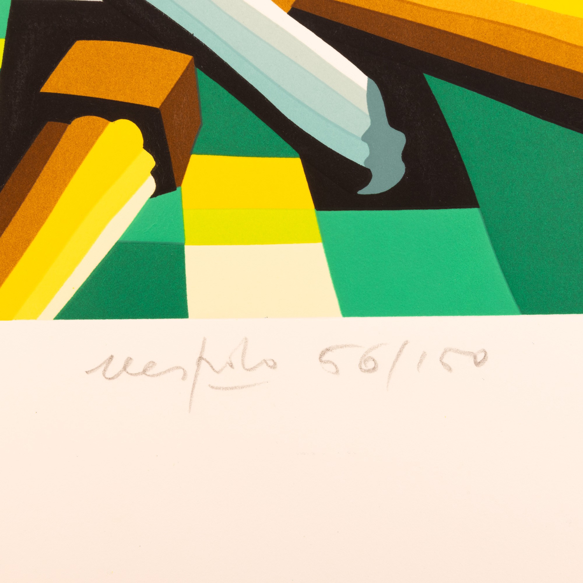 Ugo Nespolo - Senza titolo, litografia (coppia di due opere)