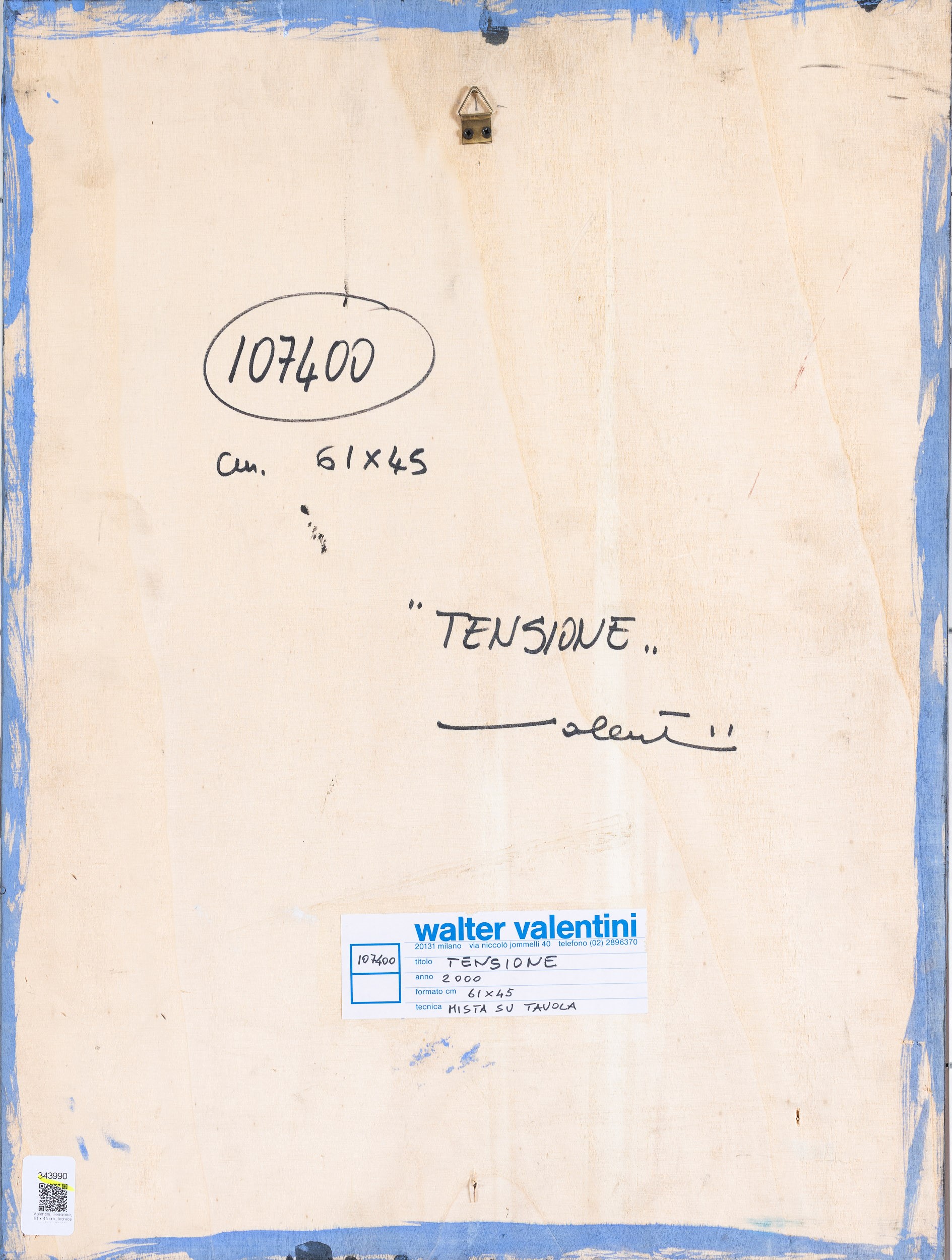 Walter Valentini - Tensione - Tecnica mista su tavola